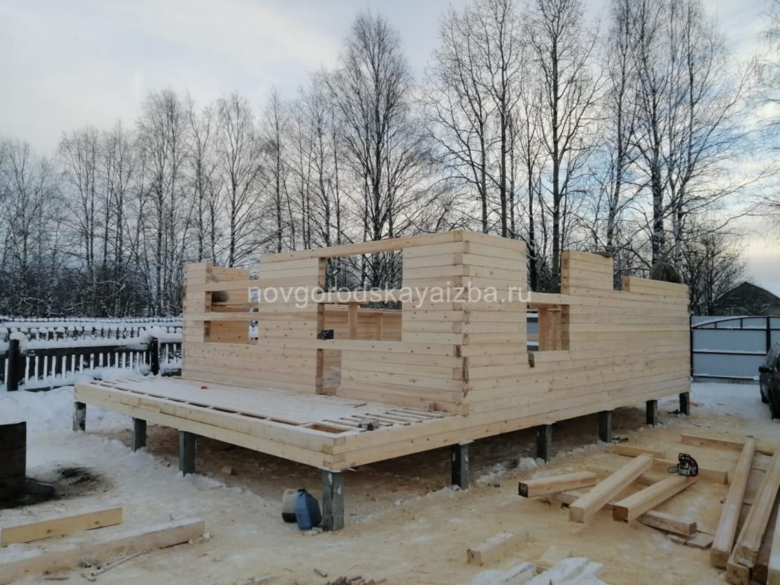 Процесс строительства бани из бруса