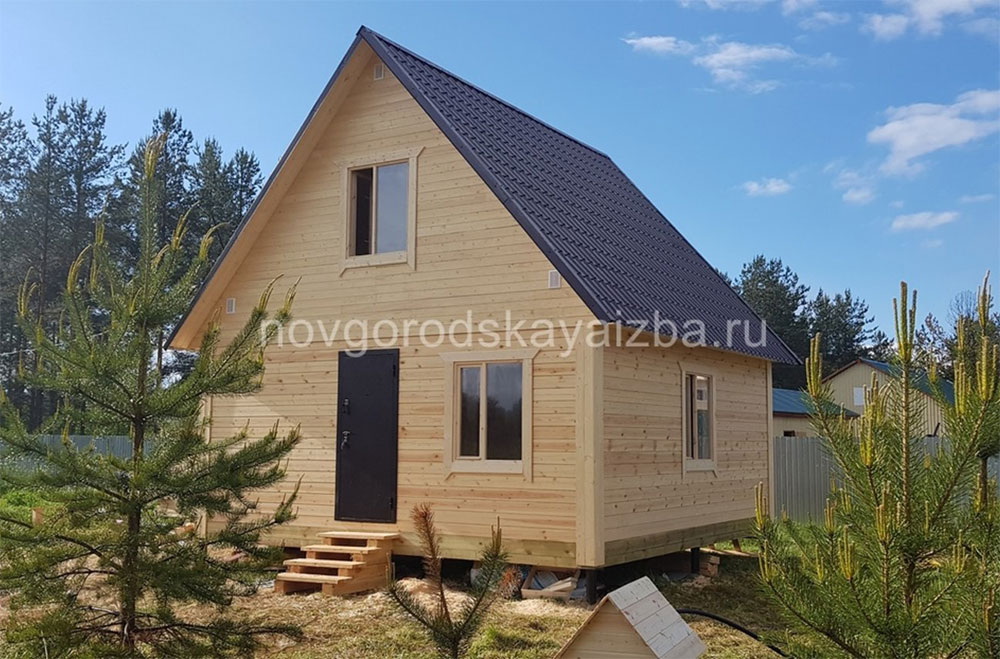 Двухэтажные бани из бруса